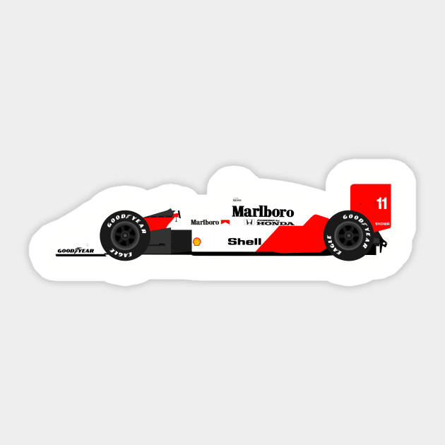 McLaren MP4/4 F1 Alain Prost Sticker by s.elaaboudi@gmail.com